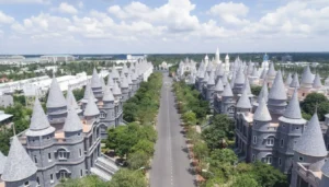 Ti & Ni Amusement Park: European Architecture & Thrilling Rides in Hau Giang