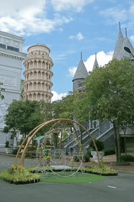 Ti & Ni Amusement Park: European Architecture & Thrilling Rides in Hau Giang